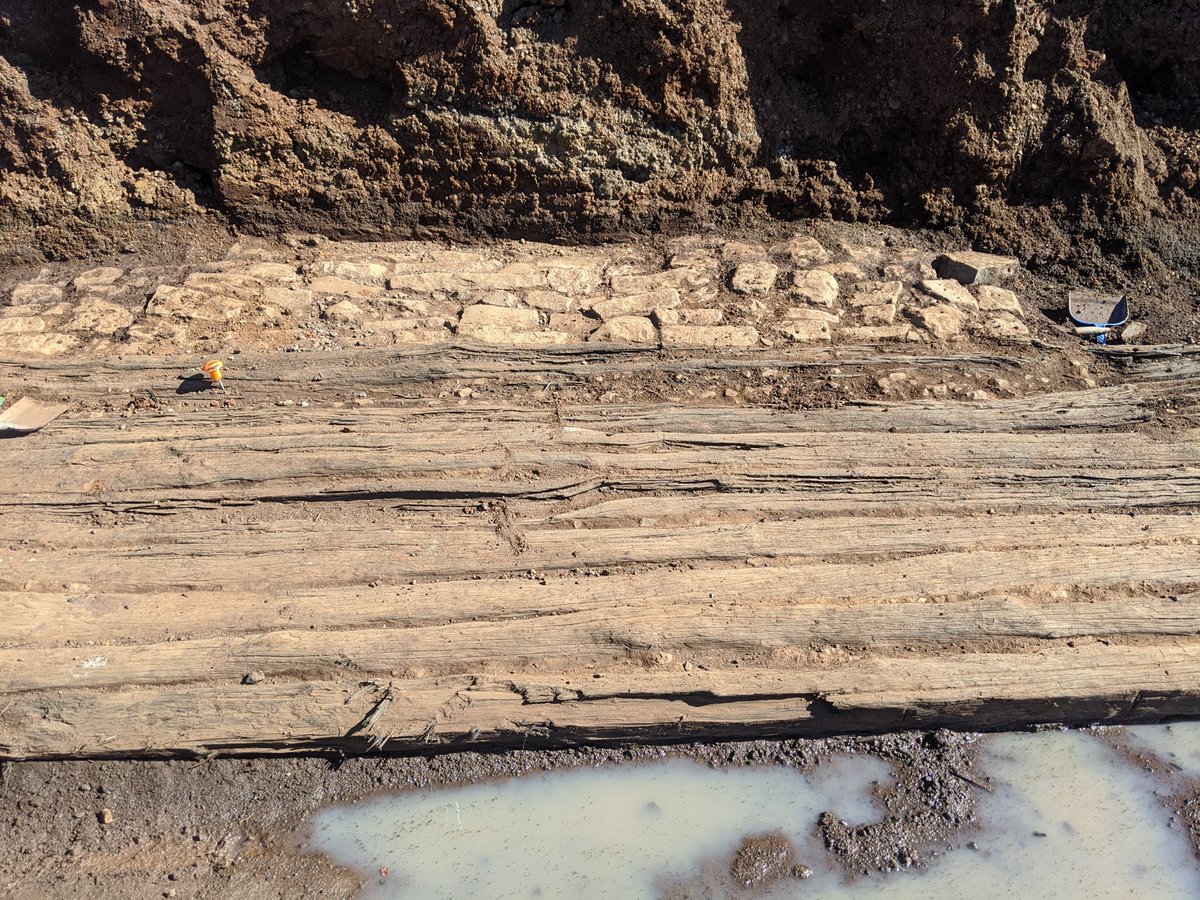 Initial assessments reveal the artefact is an original Cobb &amp; Co corduroy crossing with a cobblestone road, dated back to 1845–1855. A broken horseshoe was also found in the cobblestones!