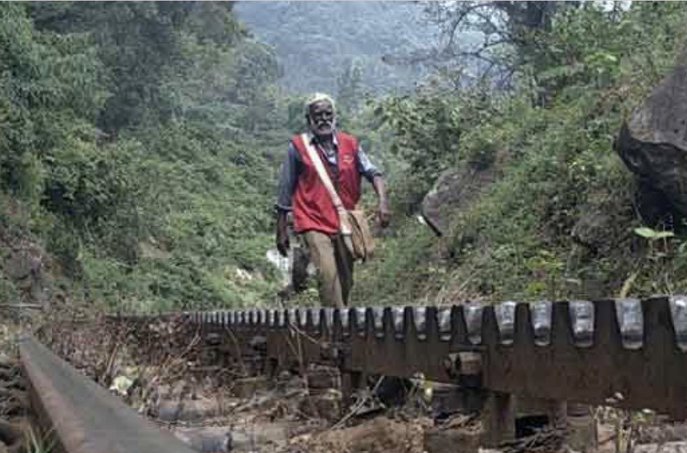 Postman D. Sivan walked 15 kms everyday through thick forests to deliver mail in inaccessible areas in Coonoor.Chased by wild elephants,bears, gaurs,crossing slippery streams&waterfalls he did his duty with utmost dedication for 30 years till he retired last week-Dinamalar,Hindu