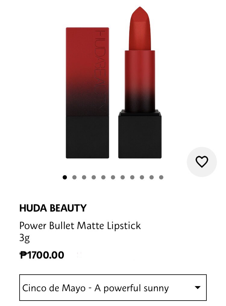hongseok as huda beauty power bullet matte lipstick in cinco de mayo ($25)