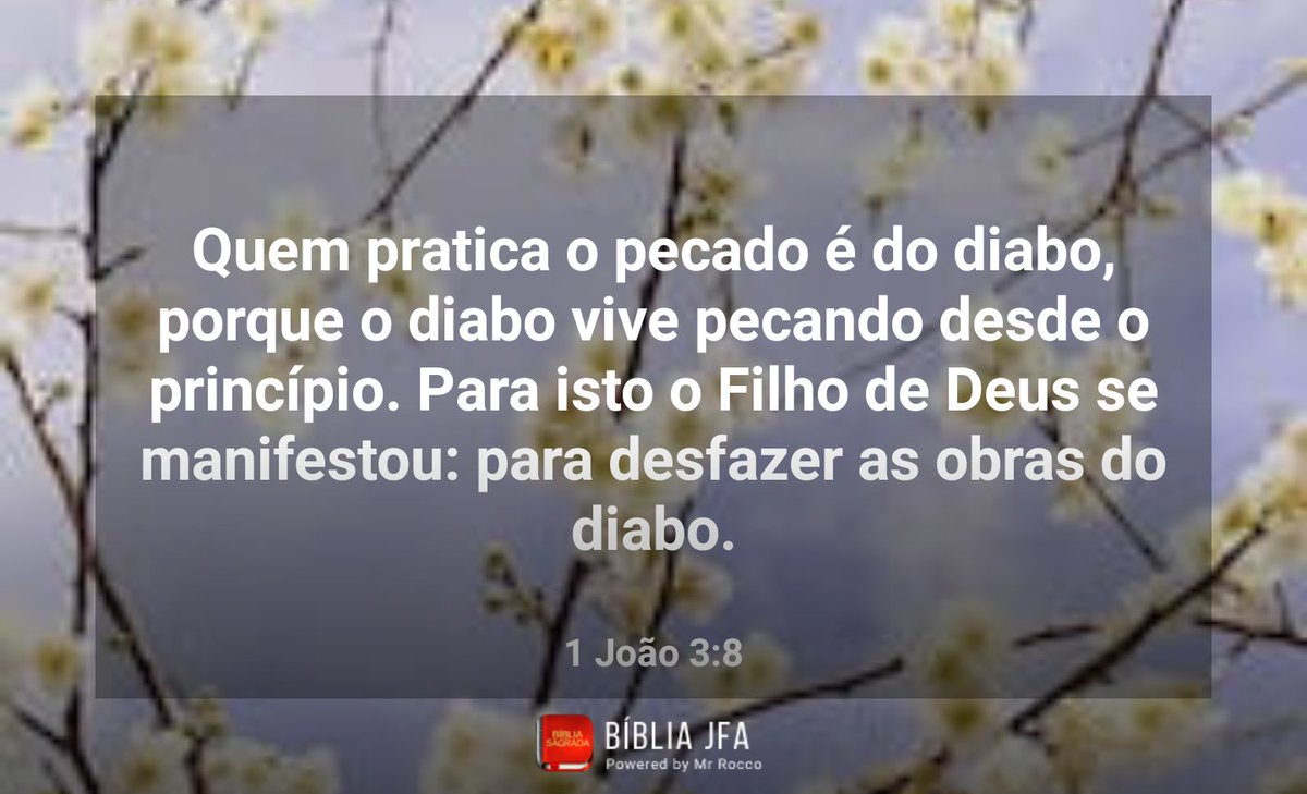 1 João 3:8 (Para isso se manifestou o filho de Deus) - Bíblia