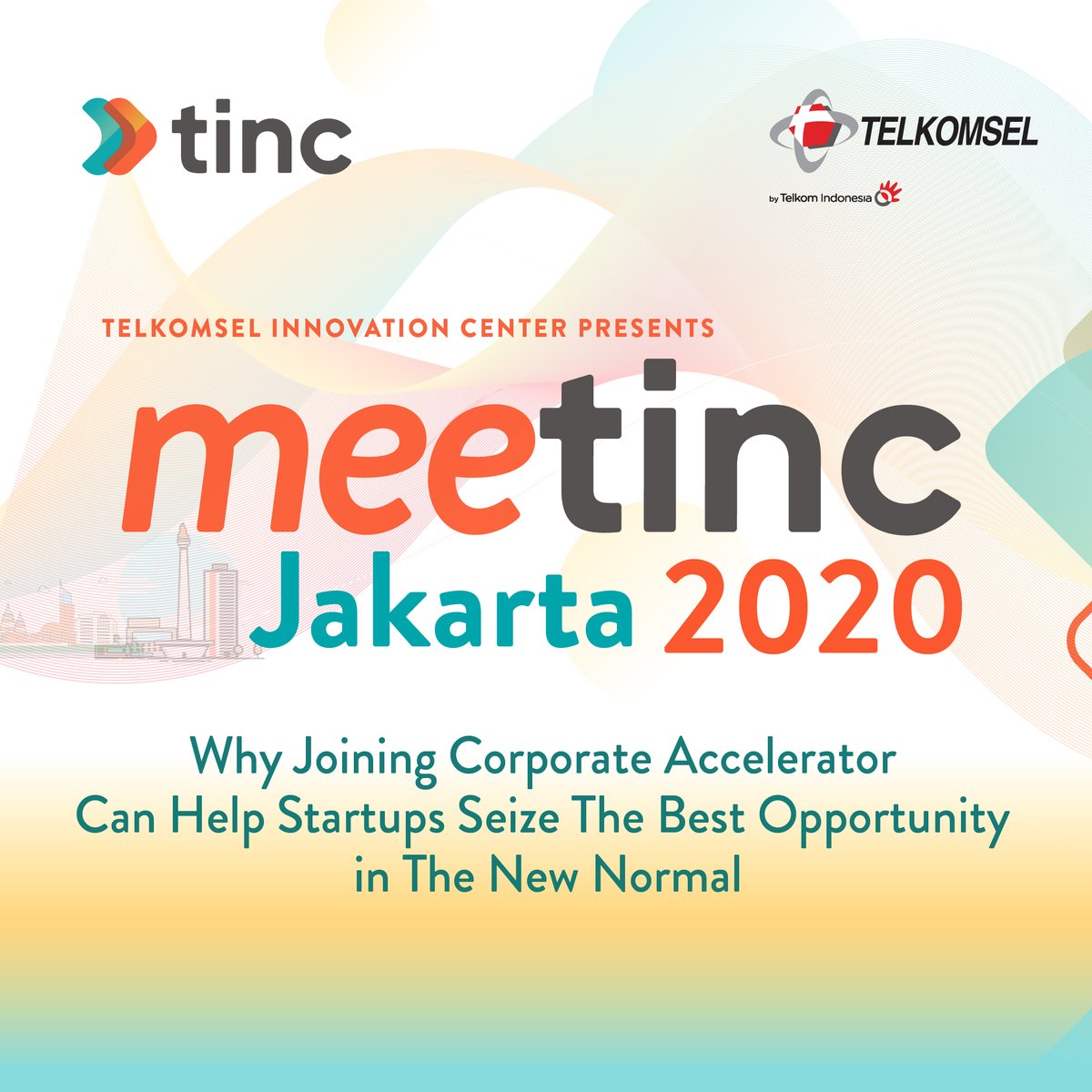 tinc_id's tweet photo. Hi Innovators in Jakarta! Apa kabar? Are you ready to join #meetinc with Jakarta’s startup communities?

Don't miss this opportunity, register now at https://t.co/Y1O5rkTFmJ!

#TINC #TelkomselInnovationCenter #TINCTelkomsel #meetinc  #StartupIndonesia https://t.co/g6Ael00GbR