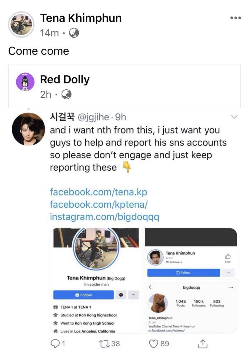 jgjihe's tweet photo. i guess he found my tweet and look at his arrogance........ go guys let’s report him so he can stop https://t.co/0tuMwKec9D