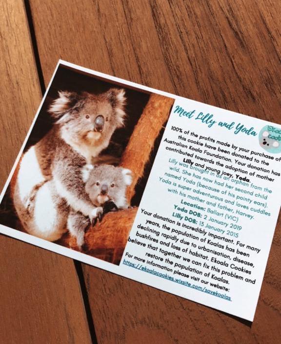 Michael_J_Boyle's tweet photo. I'm known for my sweet tooth and who could say no to these cookies when: 
A) your daughter made them, and B) it's helping a great cause!
Proud of my daughter creating all the branding from home! I'm now the proud adopter of 7 #Koalas
#AustralianBushfireDisaster #KoalaFoundation https://t.co/73uTwJq87c