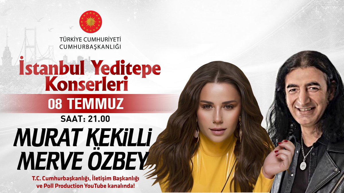 pollproduction's tweet photo. Türkiye Cumhuriyeti Cumhurbaşkanlığı #İstanbulYeditepeKonserleri nde bu akşam saat 21:00 da @kekillimurat @mervezby @tcbestepe @iletisim

İzlemek İçin: https://t.co/yOY4g0BnvP https://t.co/feHdRZwDwq