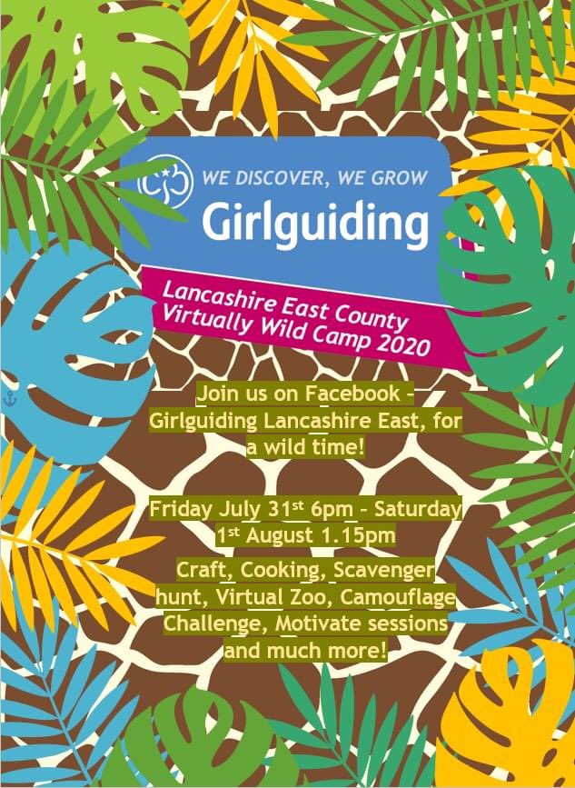 4thRossendale's tweet photo. Exciting news from county...
#VirtualyWildCamp
#KeepGuiding2020
#AdventuresAtHome
@Girlguiding_LE https://t.co/mPsNqKrGCr