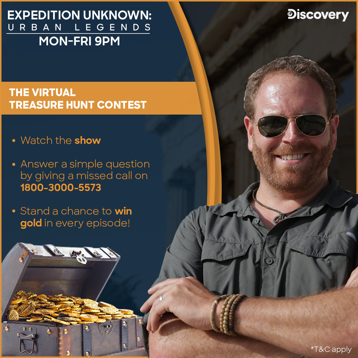 DiscoveryIN's tweet photo. Stake your claim!
Participate in the Virtual Treasure Hunt Contest and stand a chance to win gold daily. Tune in to the show and grab your reward! Mon-Fri at 9 PM.
#ExpeditionUnknown #VirtualTreasureHuntContest https://t.co/WCDihgkutH