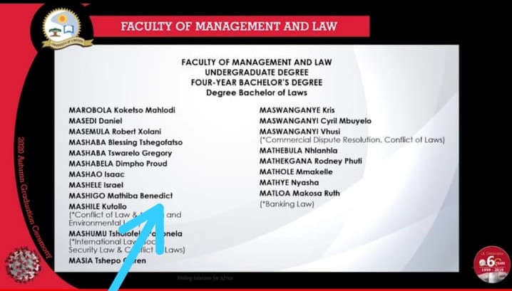 MashigoBenedict's tweet photo. Its always been a dream,created my own paper degree ๐Officially bagged the LLB Degree online๐๐
#ulgraduations2020 https://t.co/7qs6LROpya