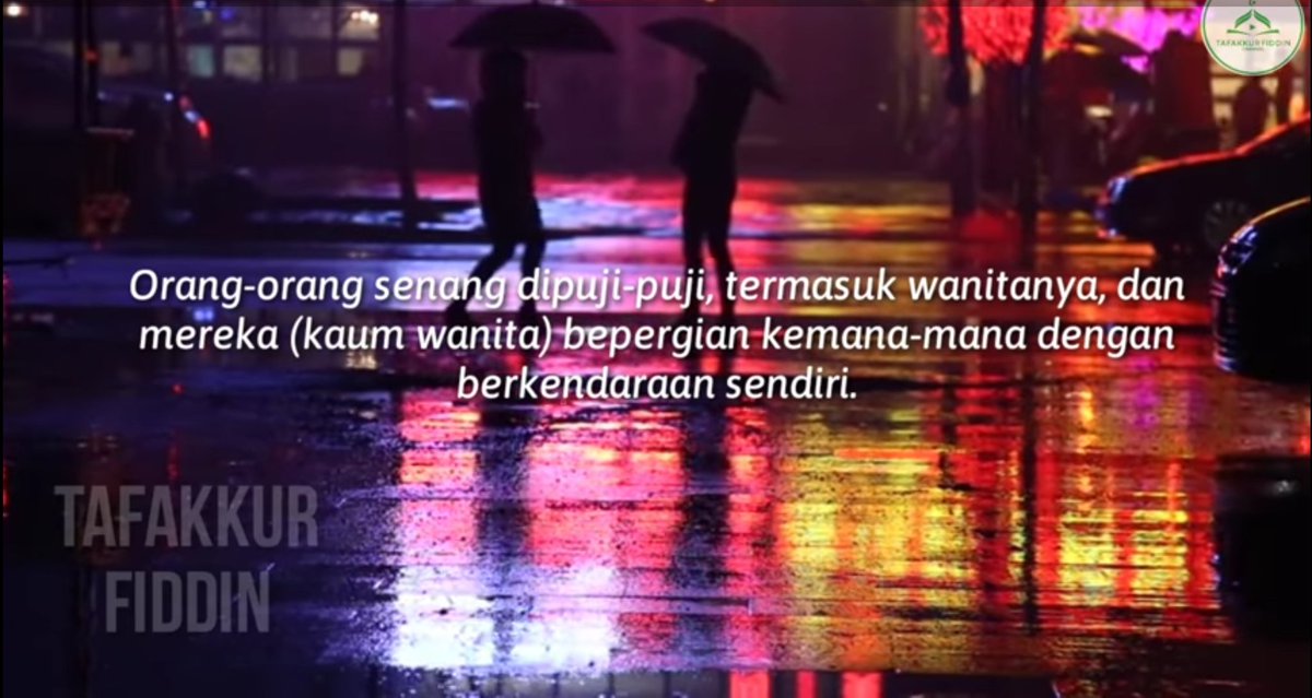 EfanJamros's tweet photo. Aku dengar video kat utube pasal pesan Sahabat Nabi Isa(Jesus) menyampaikan tentang tanda kiamat. Dan ini salah satu yang dikatakan oleh Fynn Jamal baru² ni. Pasal "Wanita keluar sendirian". 

Rupanya wanita keluar kemana² dengan kenderaan sendiri adalah salah satu Tanda Kiamat. https://t.co/D6dT1rLGOX