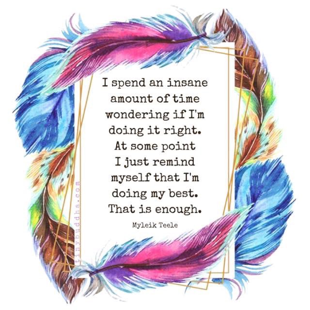 #WednesdayWisdom👇🏼. Our best is good enough. And our best will not always be the same. Perfectly #imperfect we walk this road #weareenough🕯