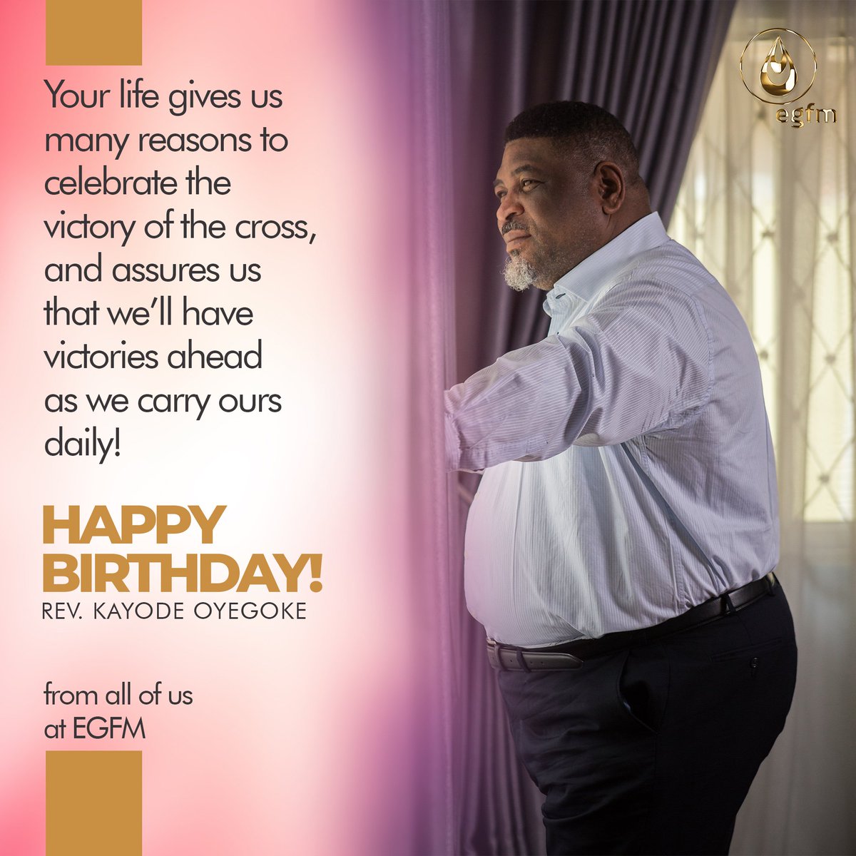 EGFMfountain's tweet photo. On this occasion of your birthday, we pray that the Lord blesses you with abundant mercies unto eternal life! Amen. 
#RevKay #birthday https://t.co/jd6VqJgSLV