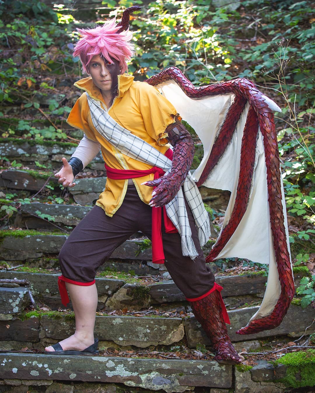 Anime Fairy Tail :Dragon Cry Etherious Natsu Dragneel Cosplay Costume  New#8712