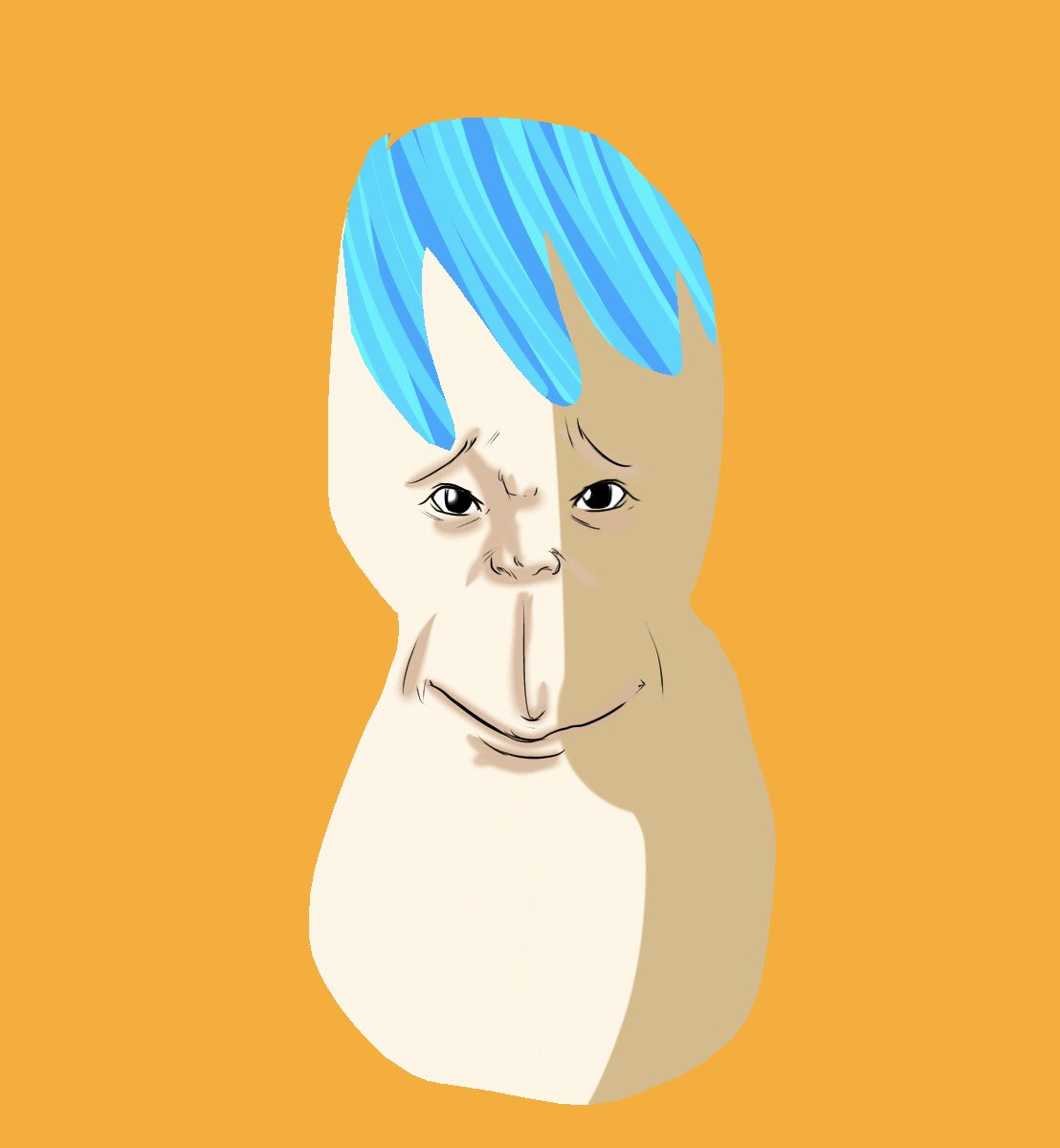 絵って顔の輪郭を失敗したら どう足掻いても無理なんだな と学びました おたみのイラスト