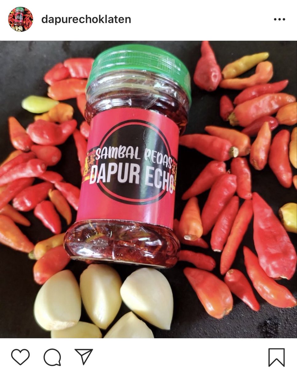 wulanvivieta's tweet image. ✨SAMBAL DAPUR ECO KLATEN✨

Buat kalian yang suka sambel, wajib banget coba ini sambel. RECOMENDED banget dari aku
Apalagi sambel bawangnya 👌👌
Bawang gorengnya juga ga kalah enak.

Bisa liat di instagramnya ya, itu yg punya temen aku 💜

Bantu share ya guys 🥰