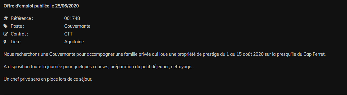 Je lis des petites annonces de riches familles qui recherchent des employé.e.s de maison (pour la prochaine vidéo). Et c& #39;est fou... Je m& #39;en doutais mais c& #39;est vraiment un monde parallèle. Un petit résumé :