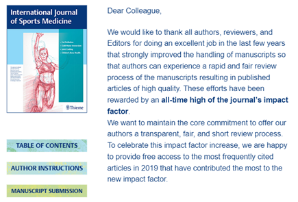 Glad to see our paper on HRV-guided training to be in the group of most frequently cited articles of IJSM! As a reward Journal has provided free access to the article: thieme-connect.com/products/ejour… #running #heartratevariability #HIT #blockperiodization
