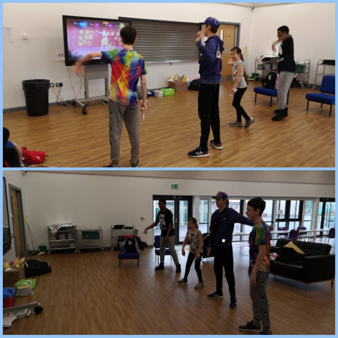 Rumworth6thForm's tweet photo. Getting their groove on🕺💃 We love seeing everyone having a great time 

#rumworthathome #wearerumworthschool https://t.co/lpBo181J5Z