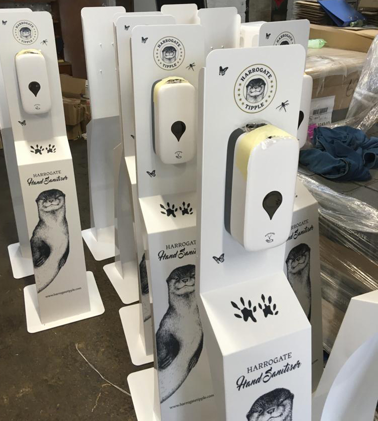 jaamed's tweet photo. Its been a pleasure to help bring Harrogate Tipple’s hand sanitiser dispensers to life. Great to see them all made and working alongside the Tipple family for the future.

#handsanitiser #product #dispenser #future #harrogatetipple #donnie  #jayroerade #artdirection https://t.co/GbcHLMFE2K