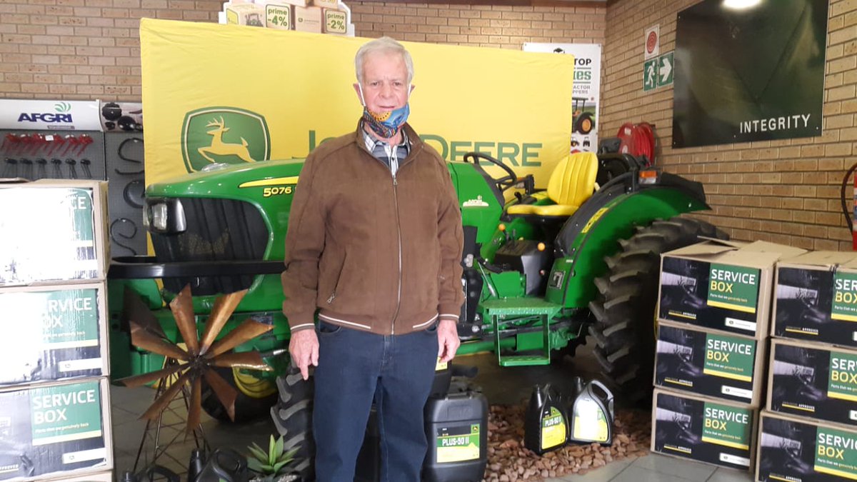 AFGRI1's tweet photo. #Axl recently ran a competition in conjunction with @landbouweekliks, where winners were in line to win a R1,000 voucher from an AFGRI Equipment branch. Here's Dolf Janse Van Rensburg collecting his prize at AFGRI Equipment Brits. Congratulations, Dolf!
#Axlapp #AFGRIEquipment https://t.co/xFXmR2NvVd