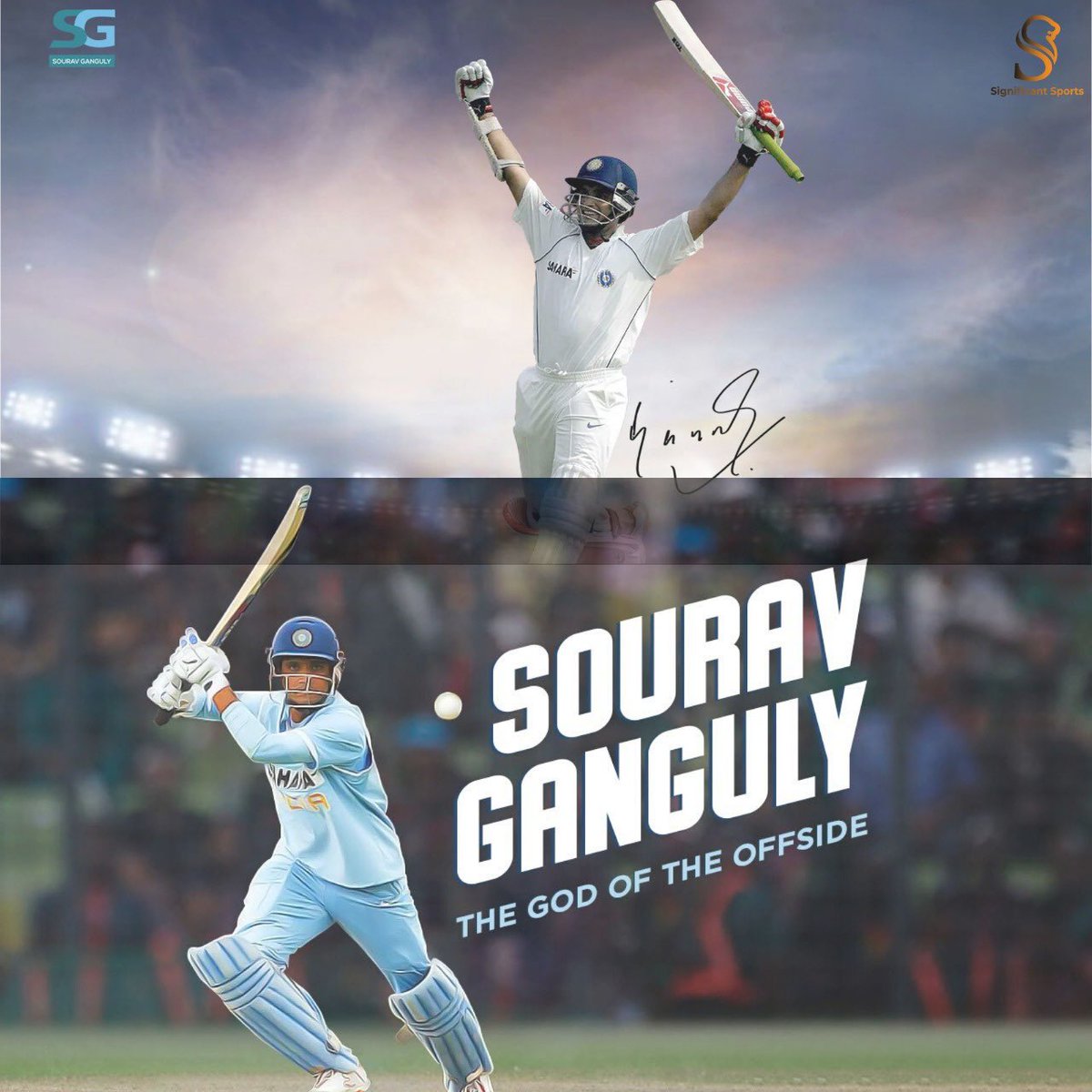 SignificantSpo2's tweet photo. To the bossman President of @bcci and Legend of World cricket @souravganguly "DADA" wishing  you a very happy birthday  cheers 🥂🥂🥂

#happybirthday #dada #SouravGanguly #legend #inspiration  #captain #bengaltiger #India #bleedblue #indiancricket #team #significantsports https://t.co/VWxAwNC14b