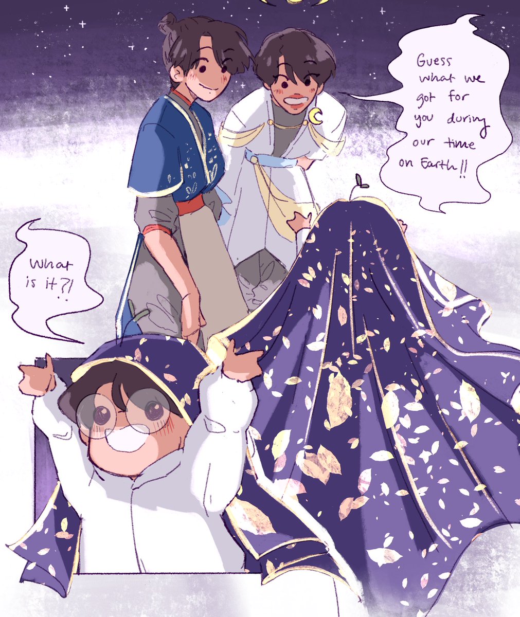 [moonrabbit au] when Jinkook came back to the moon, they got little Namu a gift ✨? (1/2)

#jinkook #namjoon 