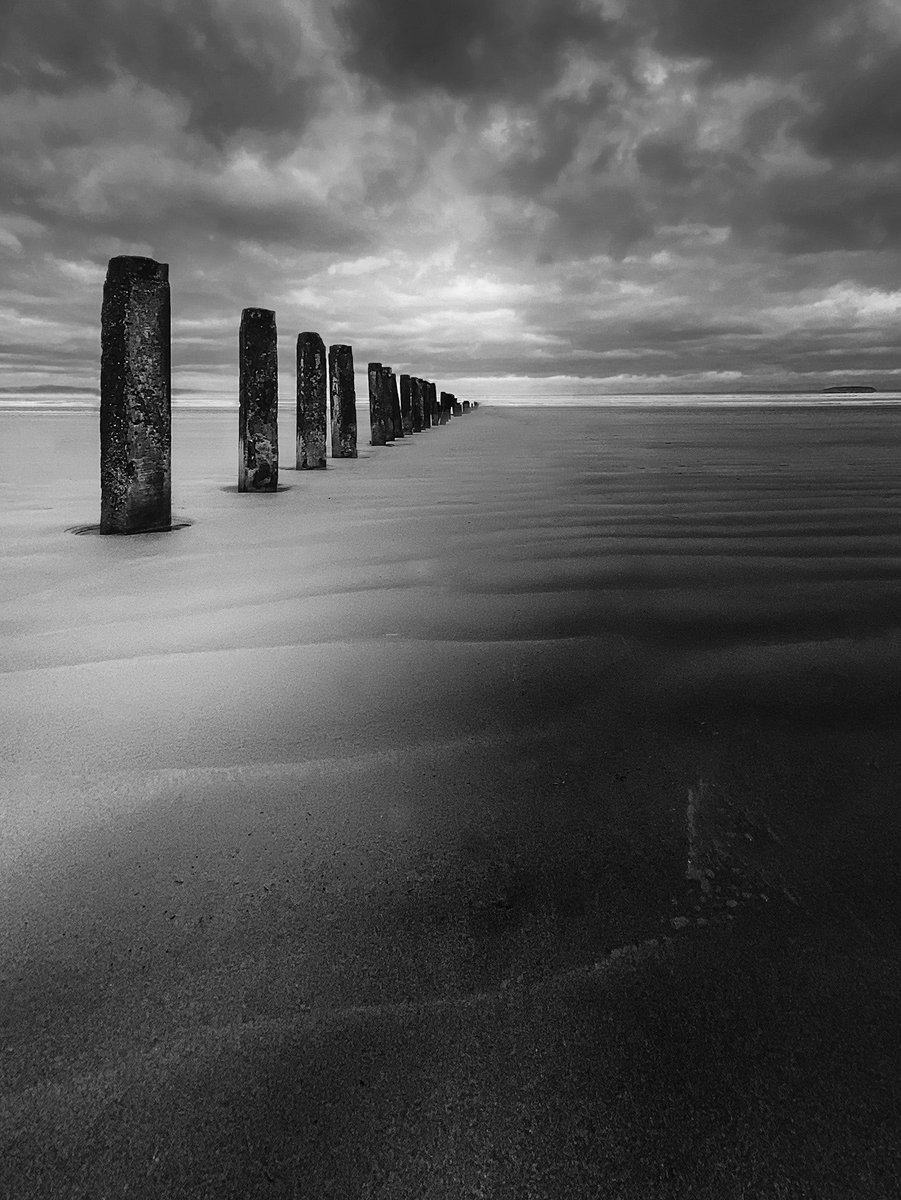 Sea defences at Brean Beach near Burnham-on-Sea ⁦<a href="/halidecamera/">Halide + Kino aka halideapp.bsky.social</a>⁩ ⁦<a href="/usedarkroom/">Darkroom</a>⁩ ⁦<a href="/Apple/">Apple</a>⁩ #shotoniphone