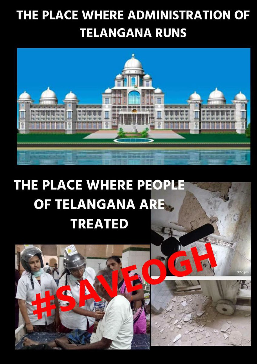 DaisharR's tweet photo. Most important thing needed is infrastructure development of osmania general hospital which is lacking.The government should focus on it,instead of wasting on secretariat ,do it for the people .
#SAVEOGH #KCRMissing
#kcrmustanswer https://t.co/2QEHUv7rOi