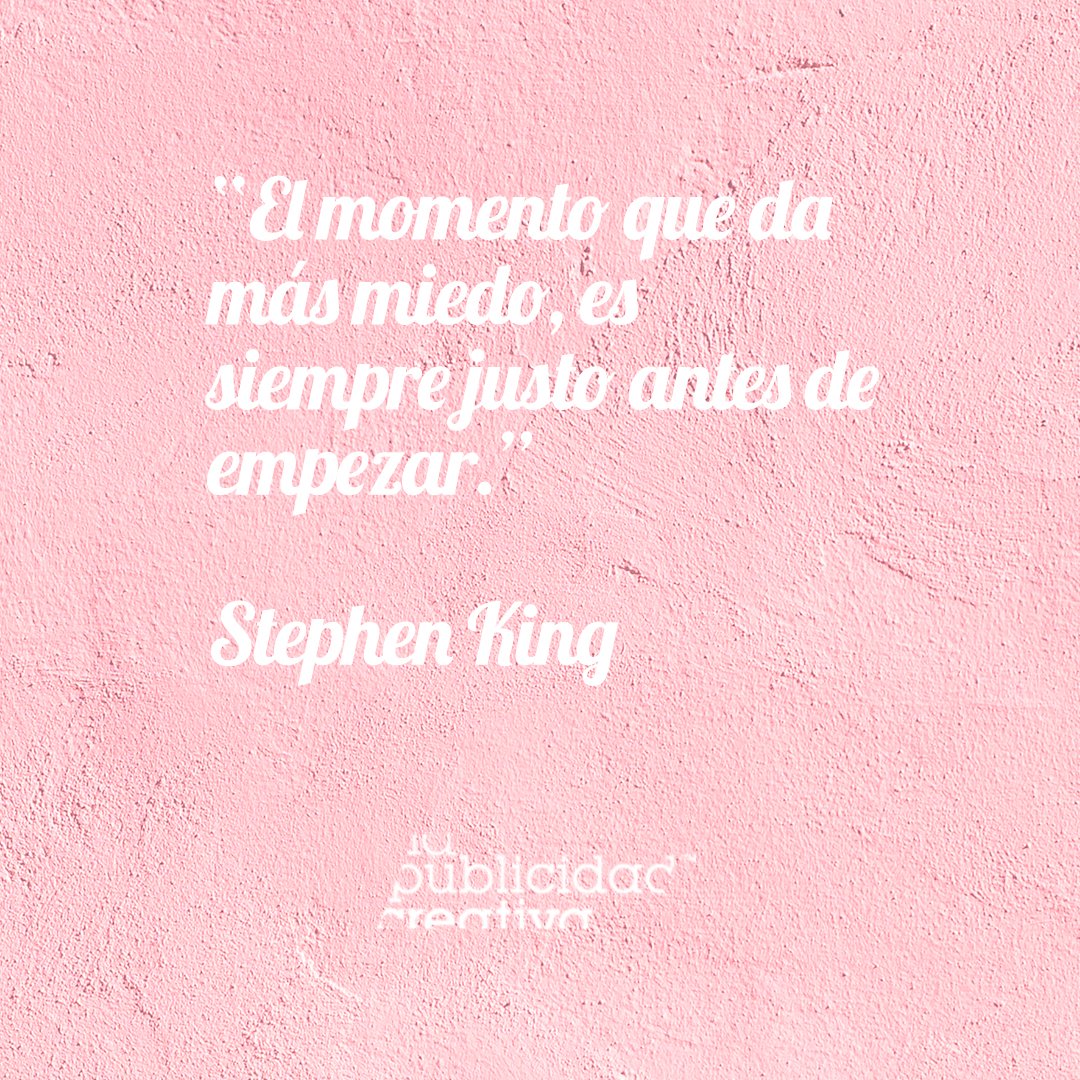 LaPubCreativa's tweet photo. 📎 “El momento que da más miedo es siempre justo antes de empezar.”
Stephen King

Sabemos que da miedo, pero hacerlo es la única manera de cambiar las cosas. ¡Te animamos a hacer ese cambio que tu empresa necesita con nuestros servicios! 😉 https://t.co/SNXcRNPtCZ