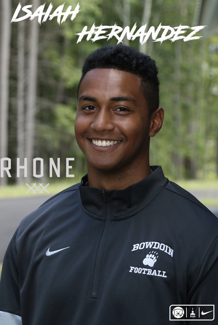 BowdoinFB's tweet photo. Shoutout to rising sophomore Isaiah Hernandez, an Econ Major, on landing a summer accounting internship with @rhone in CT!
#InternshipLanded
#TheHunt🐾 https://t.co/ThjpTs0UXY