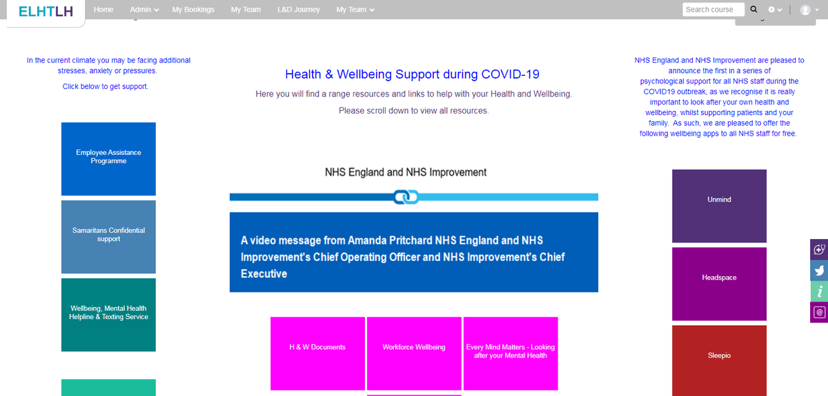 ELHT_DERI's tweet photo. The Health and Wellbeing during COVID-19 page is a brilliant resource on Learning Hub available for all ELHT staff. Follow the link below and log in to Learning Hub to access this page.

https://t.co/Cmj2pj3rSC https://t.co/Msg5qdpy3F