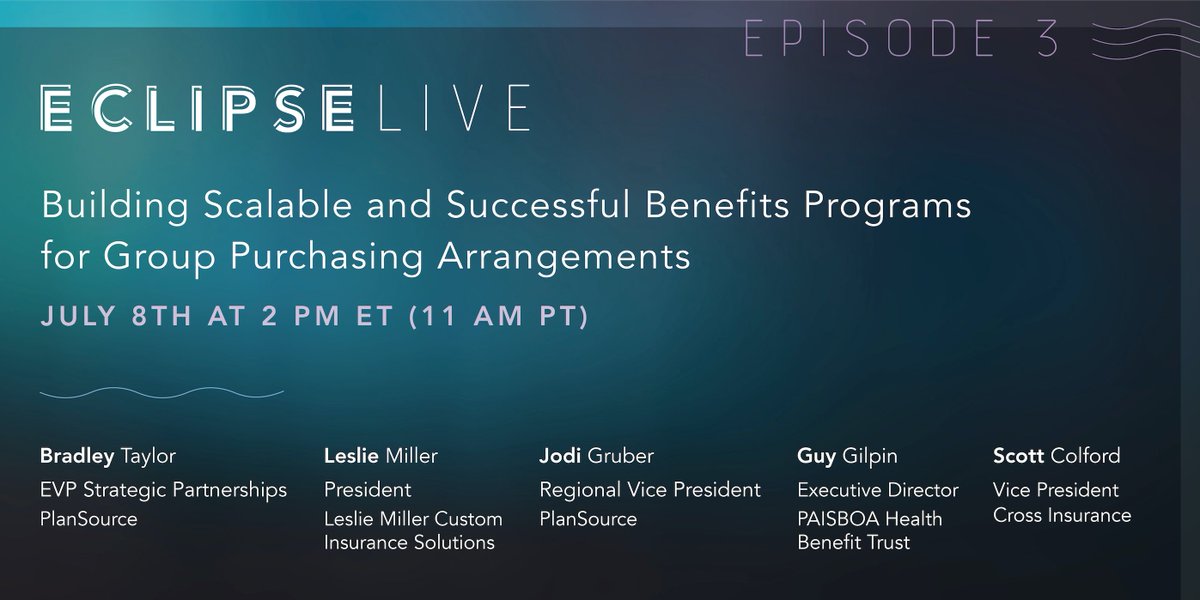 PlanSource's tweet photo. Join us TODAY at 2pm ET for our third episode of #EclipseLive! Listen in on the discussion of how to build an effective #benefits platform and how to reduce costs. Register now! https://t.co/CjxLSO1w92 #HRTech #benefitsadministration #HR #betterbenefits https://t.co/R9MGBkGW63