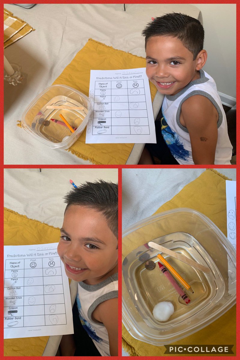 mrsmastersonk's tweet photo. Love seeing all the smiles for sink or float!  Excited to share today’s experiment with our friends! 😁☀️ @Science_in_K @MrsStetsonsCrew #HazletProud https://t.co/ejoY0Ypws6