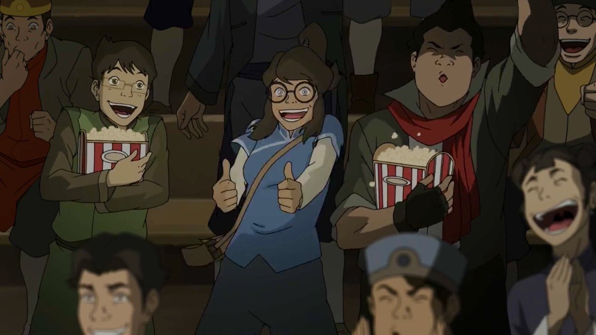 the way the fire ferrets had fans that dressed up like them IS SO CUTE  i know if i was in avatarverse i'd be a fan of mako too and wouldn't miss a match 