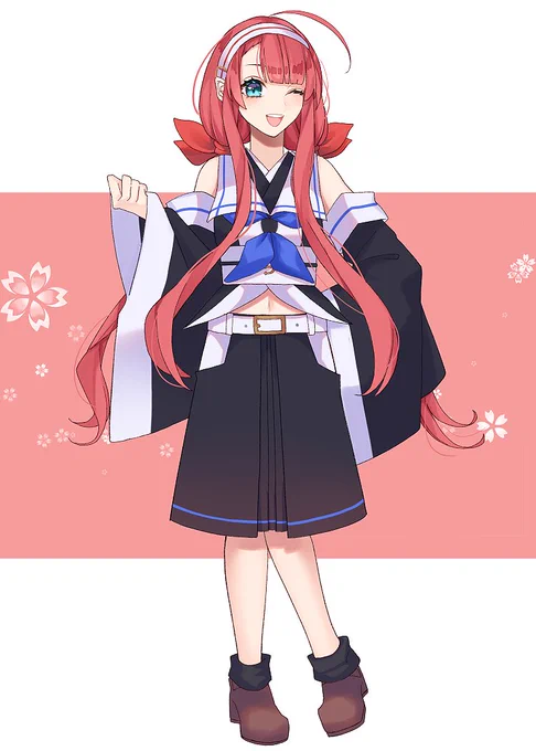 和服セーラーな白露型描きました 
