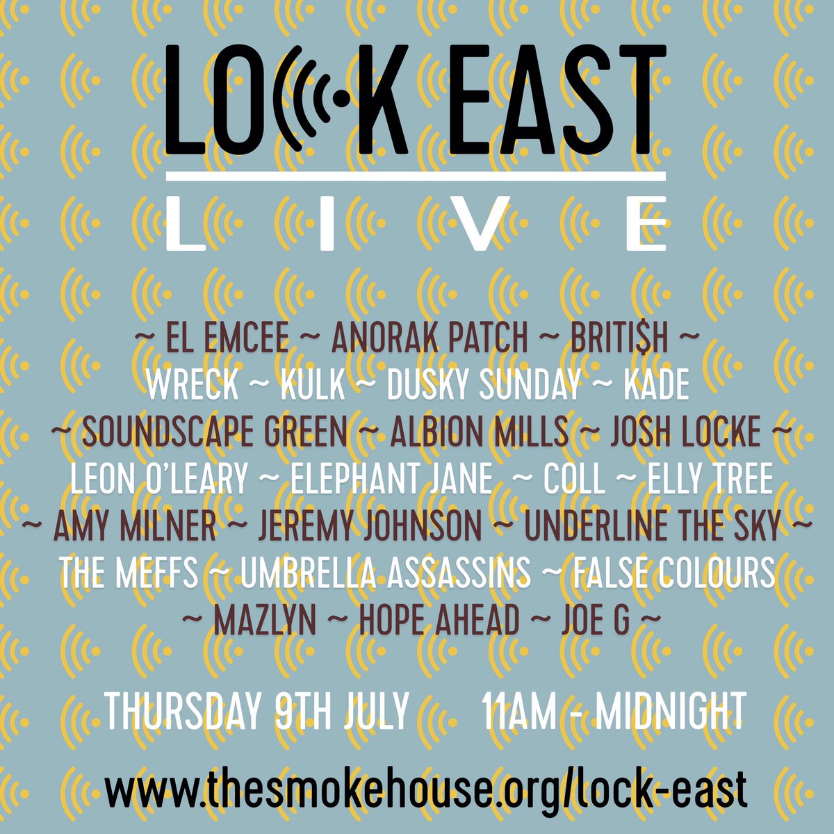 🎊 Full line-up for Lock East Live 🎊 Schedule tba later!

Super excited for tomorrow’s all day live stream! Thrilled to announce interviews with @IVW_UK / <a href="/handgeI/">Angelle</a> from <a href="/BBCIntroSfk/">BBCIntroSFK</a> / @aceagrams / @pitchandsmith / <a href="/thisisthekit/">This Is The Kit</a>!! 🙌 

#lockeastlive #lockeast