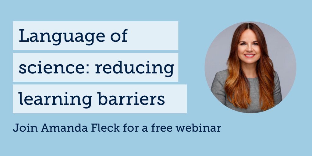 RachelBrettOUP's tweet photo. We are excited to announce a new webinar you can register for with @AJTF71 discussing 'The language of science: reducing barriers to learning' on 15th July @4pm

Register below:

…https://t.co/DG7P2gBvAH…

@OxfordEdScience #Science https://t.co/dmBSgEhvgO