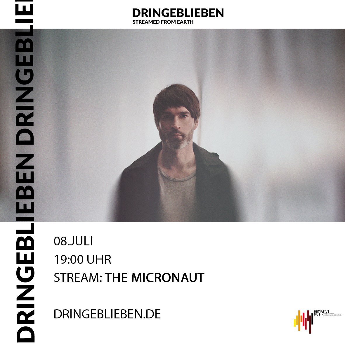 Dringeblieben is streaming new live tracks of The Micronaut today at 7pm CET. They have a donation button where you can support artists directly ❤