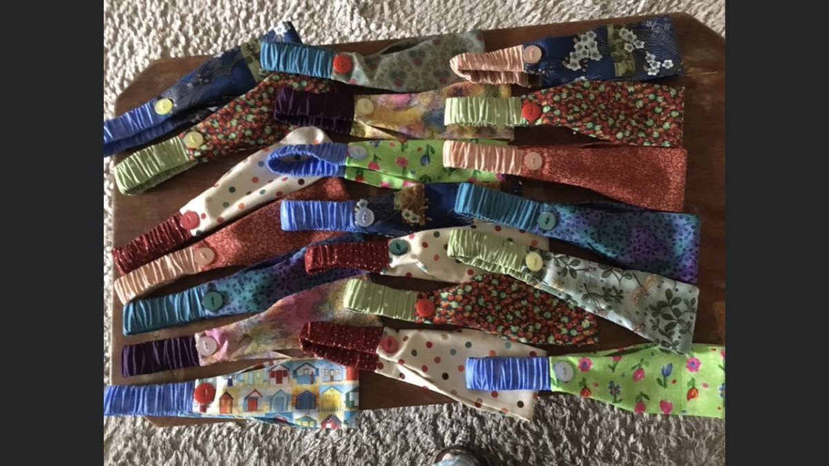 20 beautifully colourful headbands made by Janet Bampton all ready to go to help those in need!❤️
Great job! 🎉

#headbands #sew #coronavirus #keyworker #coronavirusuk #lockdown #NHS #sewcialdistancing #Quarantine #lockdown2020 #nhs #wednesdaymorning