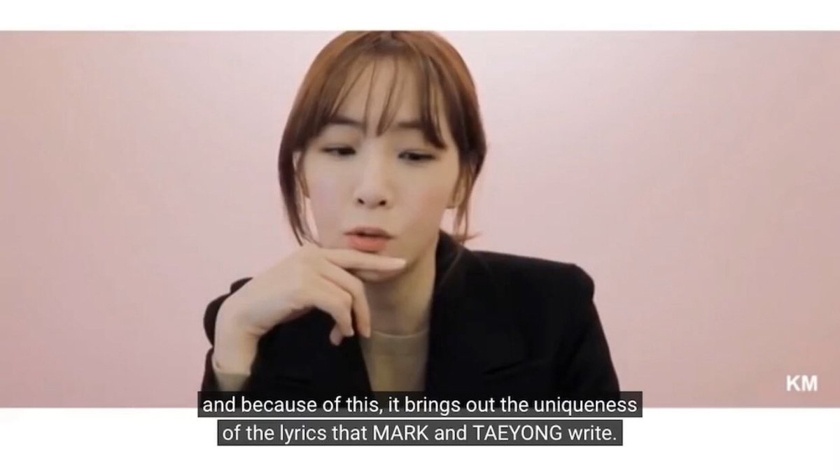 a year later, she still praised taeyong and mark writings, even when there are many idols doing it taeyong’s and mark’s lyrics are still stand out. remember, this opinion came from professional who won lyricist of the year for 4 years in a row