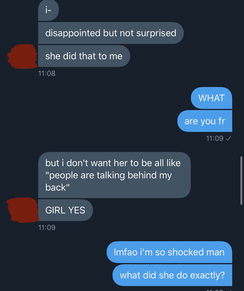 Here is a convo between me and a close friend she’s done the same thing to.. not once but TWICE.