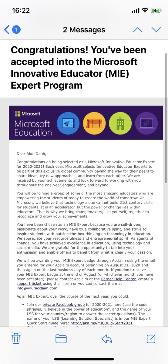 TheTeacherInYou's tweet photo. I’m happy to announce that I have been selected as an Microsoft Innovative Educator (MIE) Expert for 2020/2021 #MicrosoftEDU #MIEExpert https://t.co/ZbDrfThSTx