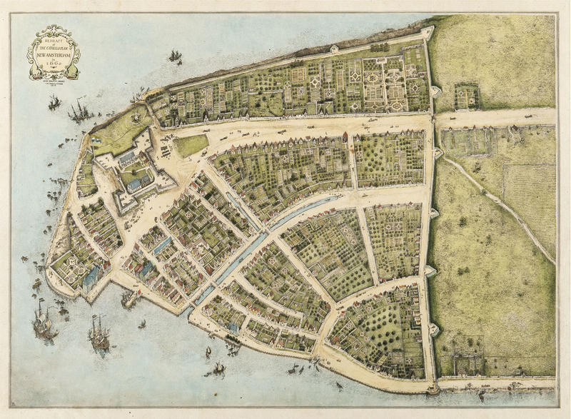 12/70Built with freshly-introduced slave labor, this wall effectively cut off Minuit's New Amsterdam from what's now lower East Side. This offered protection from the natives and also kept the livestock from straying into the wild north. Only one problem though — the English.