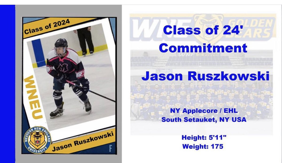 LIRoyalsAAA's tweet photo. Congratulations to 10 Year Royal 👑 Jason Ruszkowski on his commitment to WNEU.  Jason scored the OT GWG back in 2012-2013 that helped secure the ‘00 Royals their 12U NYSAHA Championship. Jay is the 7th college commitment from the 2000 birth year team. https://t.co/gOCtFMHZEG