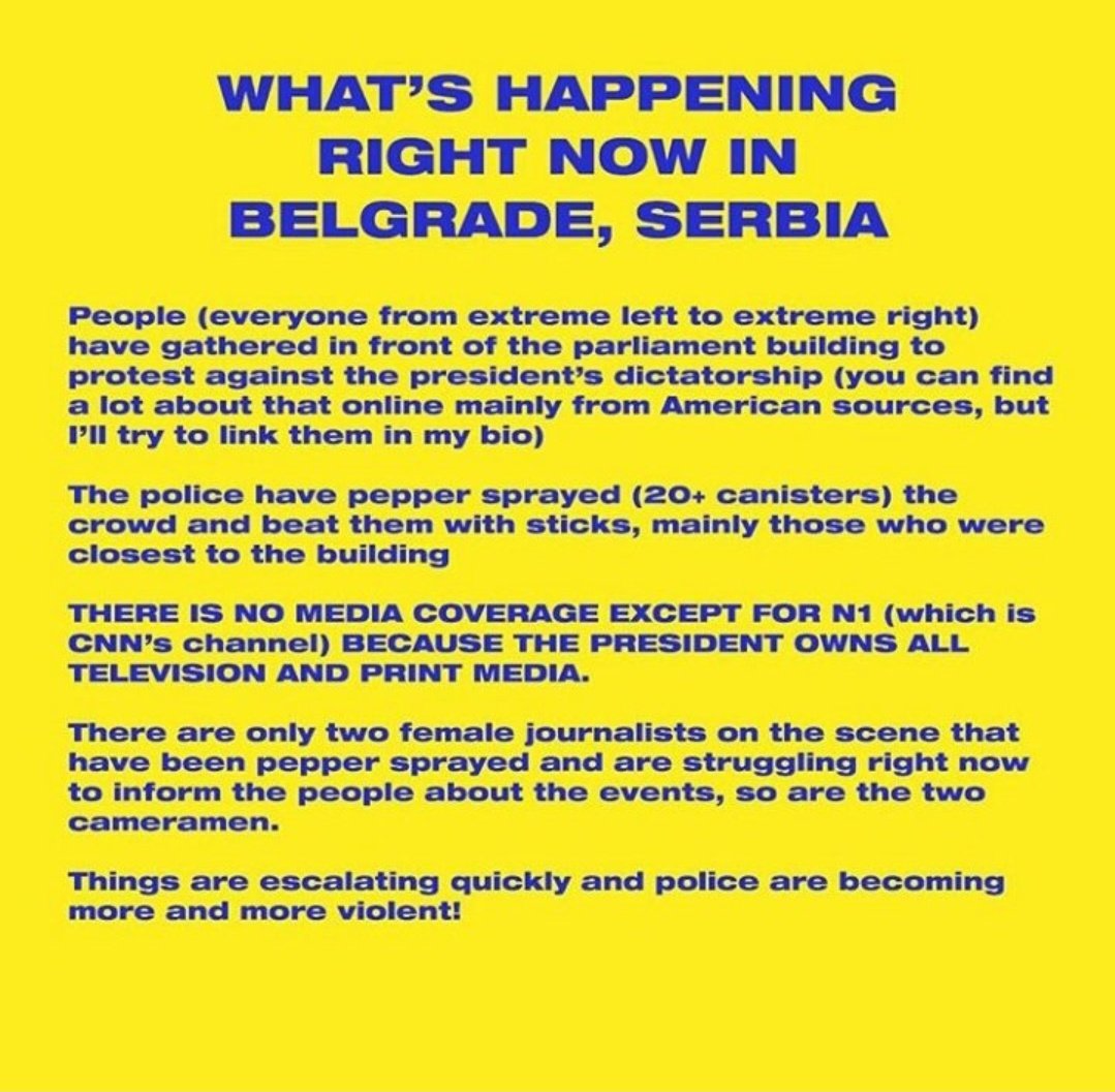  PLEASE TAKE THE TIME FROM YOUR DAY TO READ AND RETWEET WHATS BEEN GOING ON IN  SERBIA  SINCE YESTERDAYill be making a thread on tweets u can RT, we just want to make it known how we've been treated so far, i will be forever grateful if u can RT and spread!