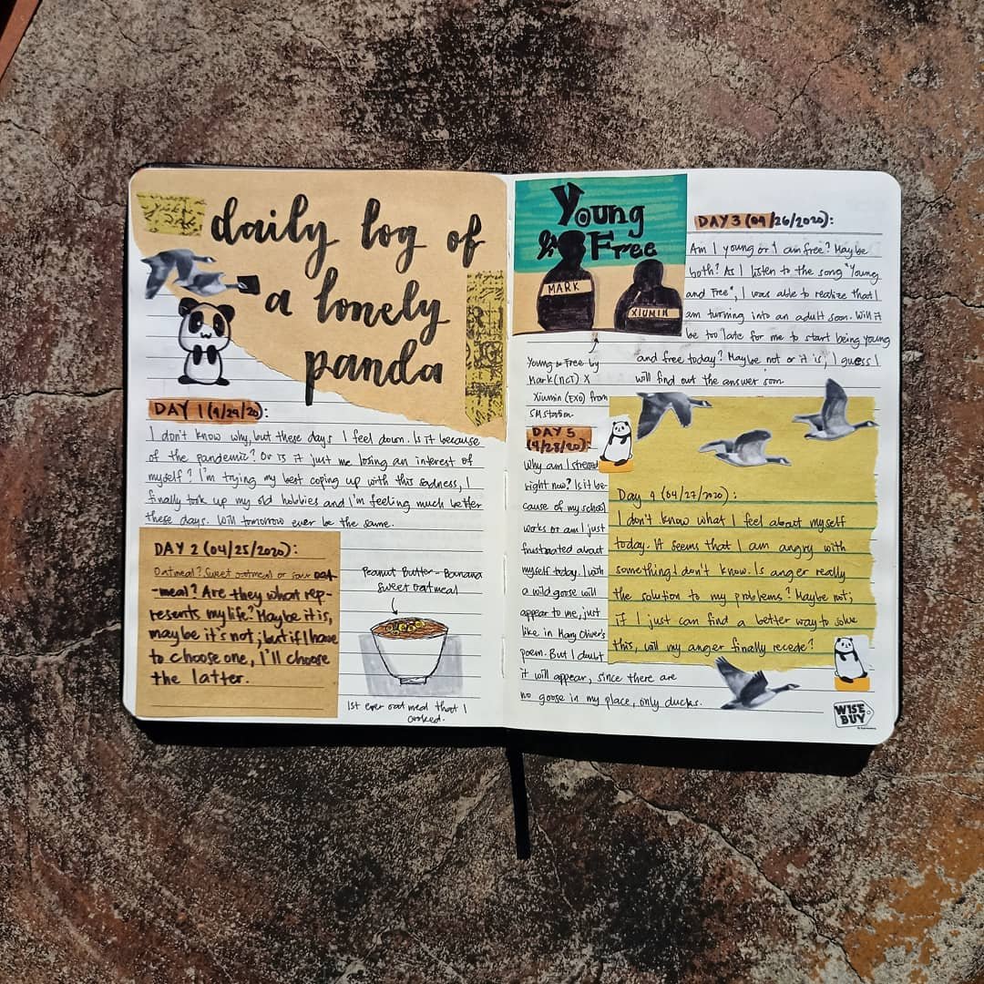 FEAbelgas's tweet photo. I started a new account (@alonelypandalog) which is all about my journaling things, but also functions as my daily log. It would be a great help if you follow my account ☺️🙏. Feel free to follow my journaling IG too if you like:  https://t.co/RFZUidmAxa https://t.co/1r90L5lP85