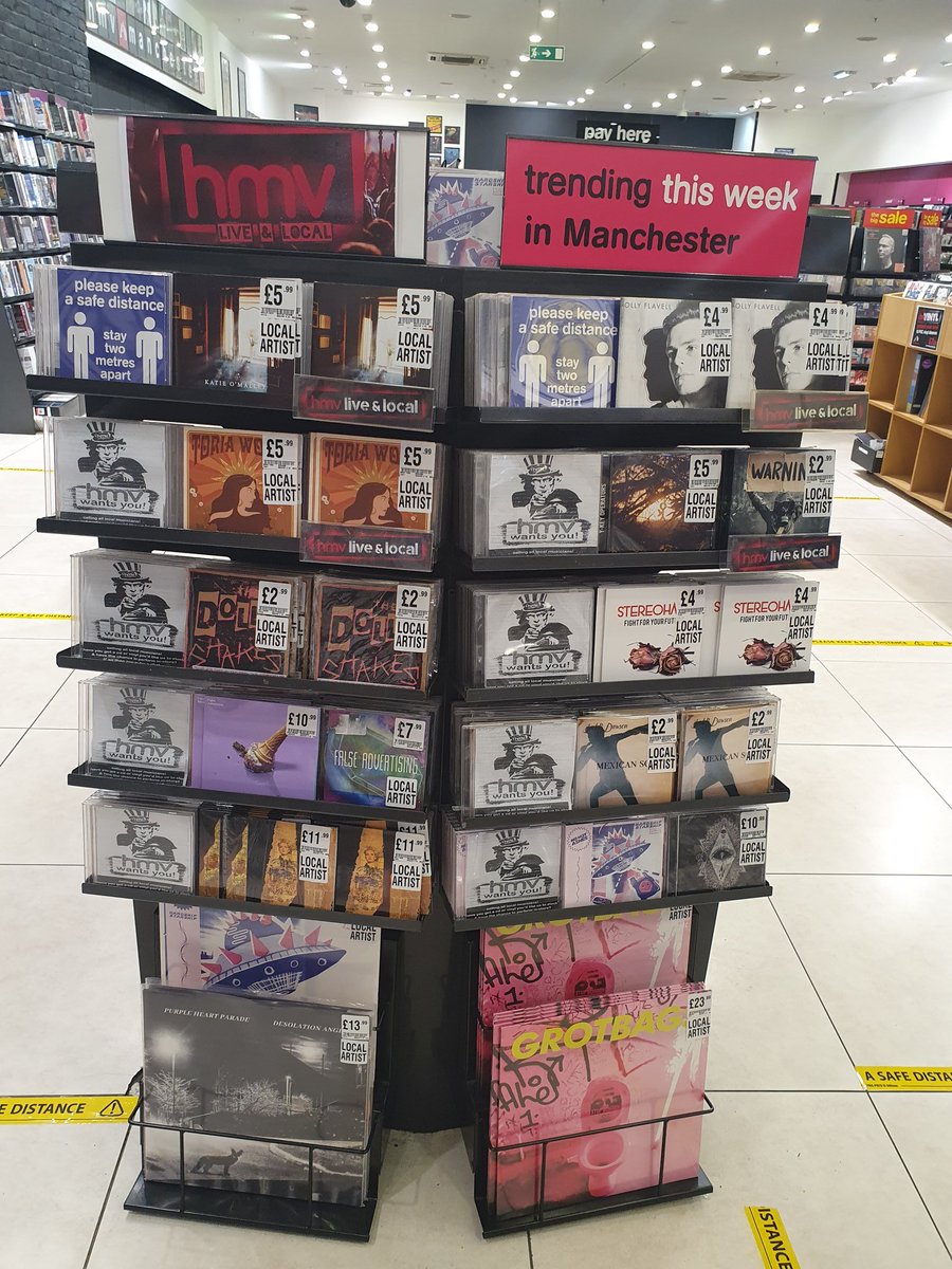 Our local artists section features some amazing bands/artists

<a href="/toriawooff/">Toria Wooff</a> <a href="/OllyFlavell/">Olly flavell</a> <a href="/TheDollyShakes/">The Dolly Shakes</a> <a href="/katieomalleymsc/">Katie & The Bad Sign</a> @GROTBAGSBAND <a href="/ykeyoperators/">Y-Key Operators</a>  @stereohaze <a href="/IsobelHolly/">Isobel Holly</a> <a href="/PurpleHrtParade/">Purple Heart Parade</a> <a href="/jackbdawson/">Jack B. Dawson</a> <a href="/falseadv/">False Advertising</a>

#SupportLocalArtists 
#hmvManchester #LiveAndLocal