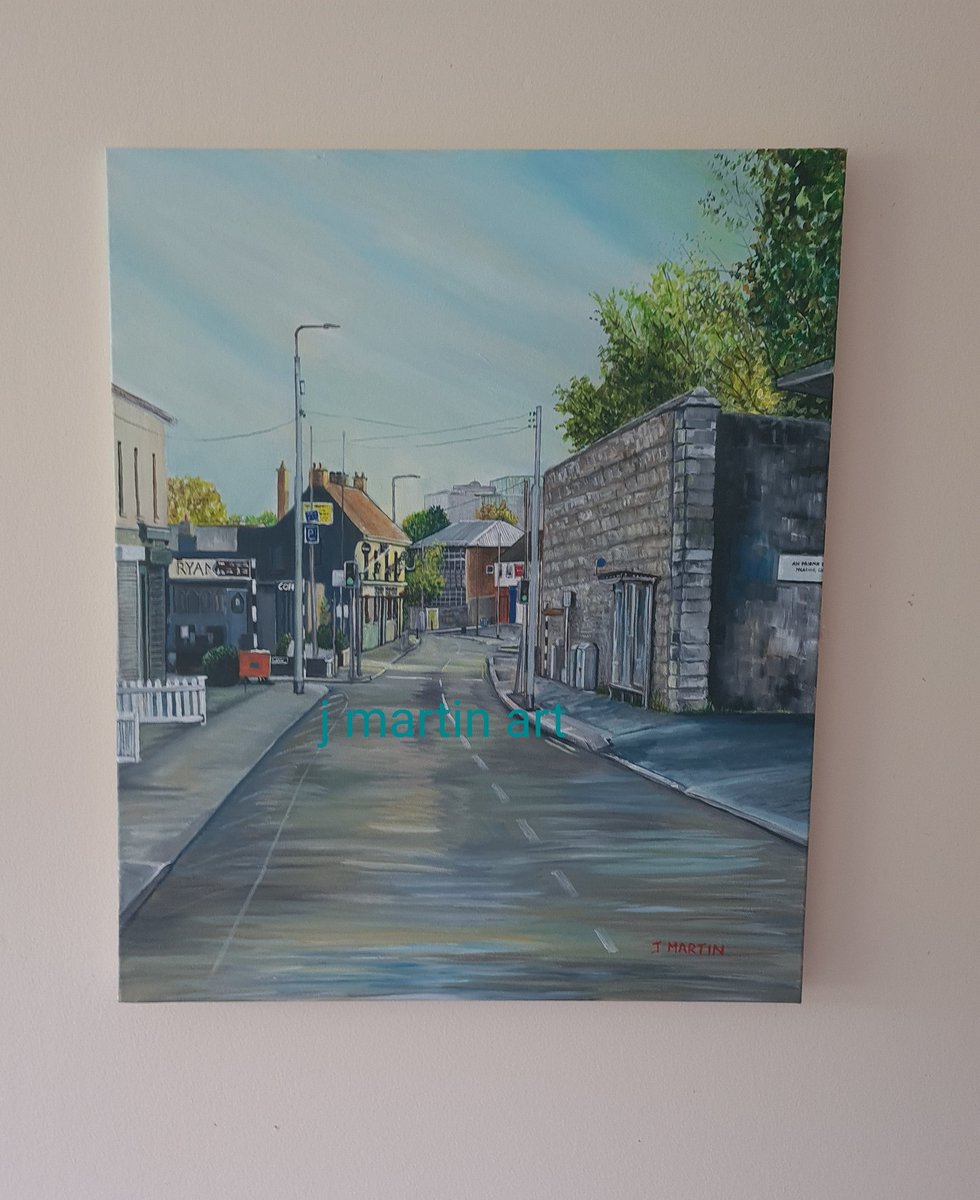 jackiemartinart's tweet photo. Pretty much finished! Needs to dry &amp; be stared at in case i spot anything😆.. will put a protective coat in a few days #dundrum #windyarbour #mulveypark #artwork #irishart #acrylicpainting #milltown #wednesday 
Acrylic on 24 x 20 in canvas https://t.co/sew7oGdYOZ