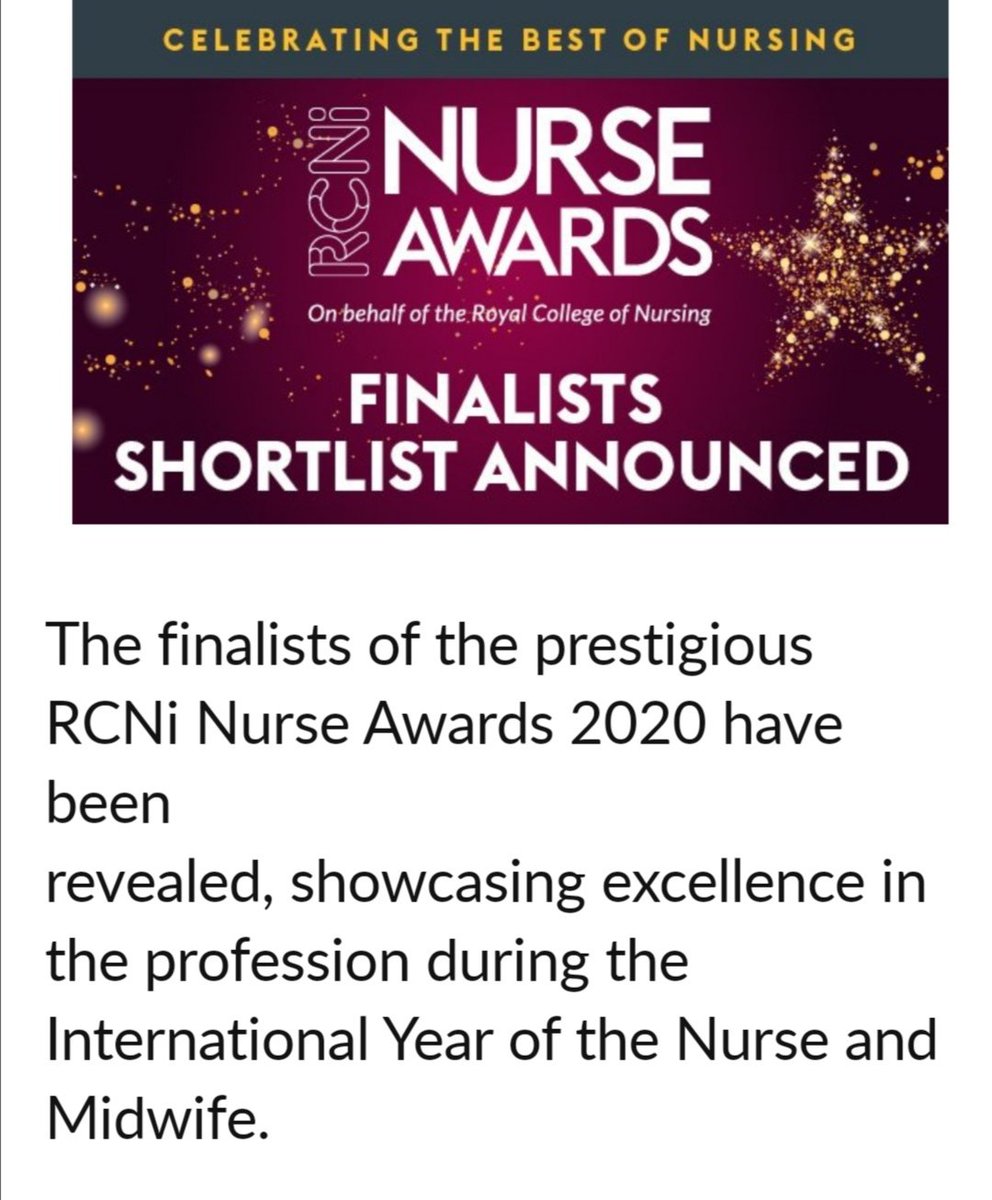 lindsay_gillian's tweet photo. Congratulations to @BlairSiobhan &amp; team finalist in #RCNi nurse awards 2020 participants in #projectretain.. Well done to all  @publichealthni @NHSCTrust @MarkCoxCauseway @BurdettTrust @charlottemcardl @RodneyMorton16 @Age_NI @siobhankeaveney @donnahanna21 @RCN_NI @rcni https://t.co/eh6in2dYbD