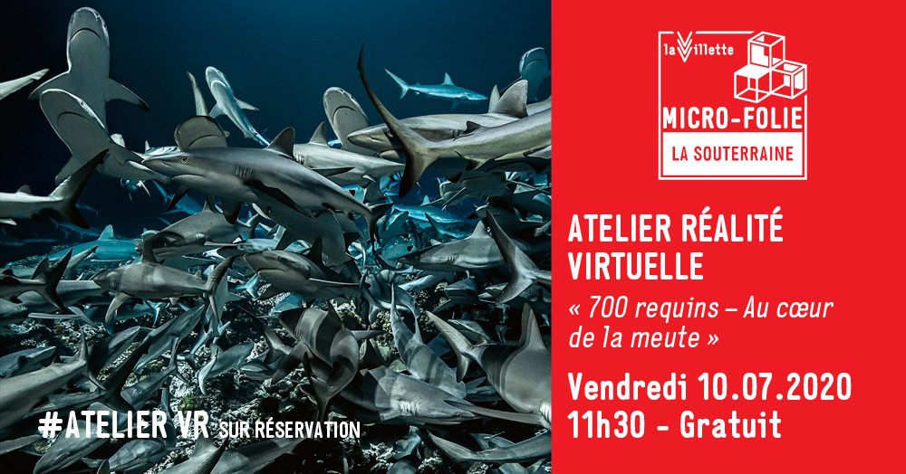 Atelier VR à partir de 6 ans, "700 requins - Au cœur de la meute", sur réservation, Vendredi 10 juillet 2020 à 11h30, Micro-Folie, Chapelle du Sauveur <a href="/La_Souterraine/">Ville de La Souterraine</a>. via lasouterraine.fr/evenement/les-… #lasouterraine #vivrelasouterraine #microfolie