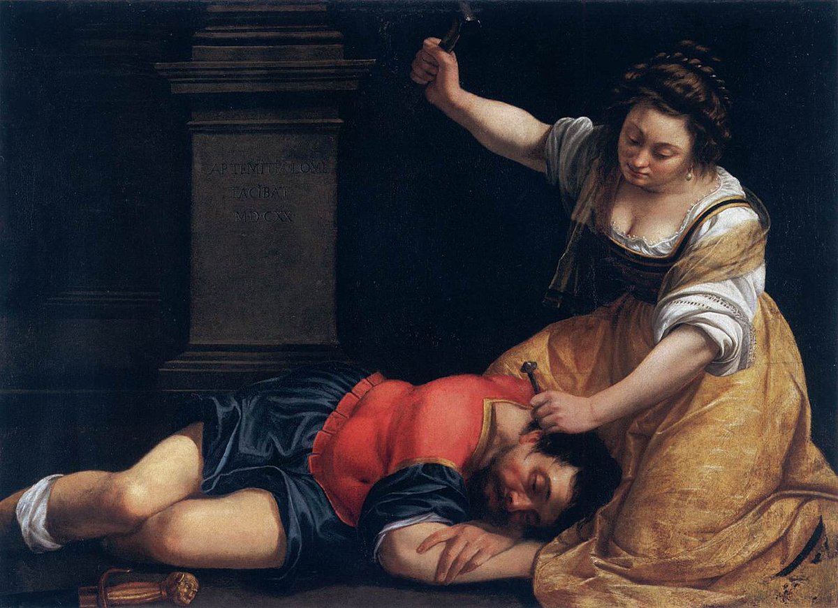 JANUSZCZAK's tweet photo. Beep beep. It's the birthday of Artemisia Gentileschi (1593-1656). Raped as a teenager, Artemisia extracted her revenge on men with some of art's most violent executions. But she could also be thoughtful, gentle, saintly, clever and soulful. Plus she was a great painter of nudes. https://t.co/0eWNaySwq1