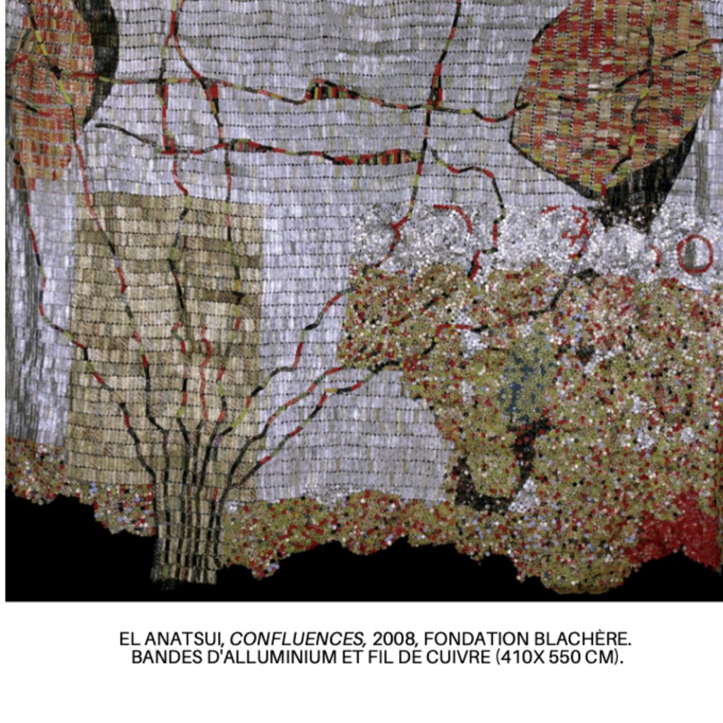 Fond_Blachere's tweet photo. Actuellement presenté dans notre exposition Trans-fer .... El Anatsui et son œuvre confluences ❤️ https://t.co/TWK9VWKB32